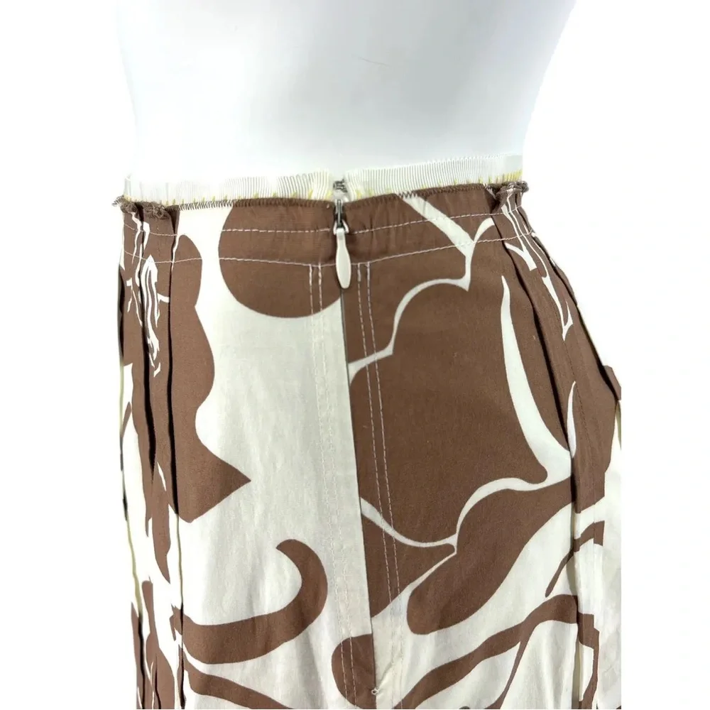 Elie Tahari Pleated Floral Skirt